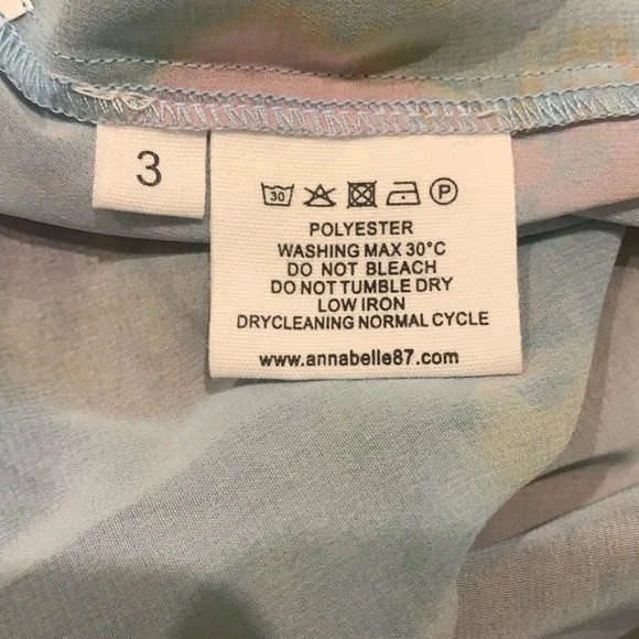 NWOT Annabelle 87 Blue Patterned Full Length Wrap Dress, Uk Size 3 - Picture 8 of 8